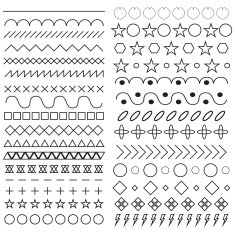 Set scribble design element Geometric vector illustration