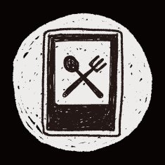restaurant sign doodle N18