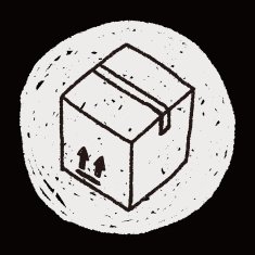 shipping box doodle N119