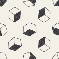shipping box doodle seamless pattern background N33