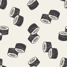 sushi doodle seamless pattern background N7