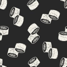 sushi doodle seamless pattern background N9