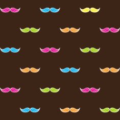 happy father's day with moustache seamless pattern N4