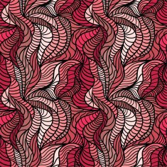 Seamless waves hand-drawn pattern N5