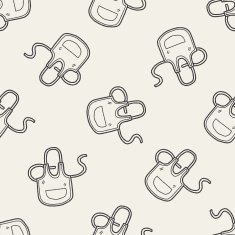 apron doodle seamless pattern background N4