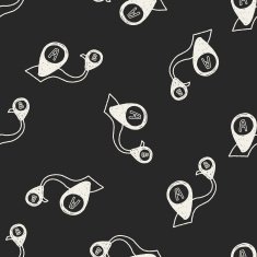 map location doodle seamless pattern background N20
