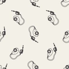 washing machine doodle seamless pattern background N6