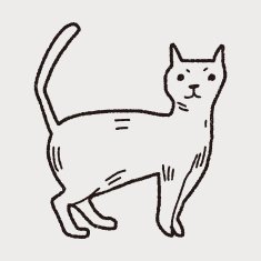 cat doodle N16