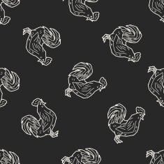 chicken doodle seamless pattern background N5