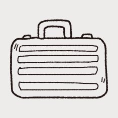 briefcase doodle drawing N35