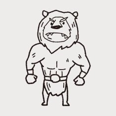 lion monster doodle N11