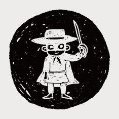 mask man doodle N4