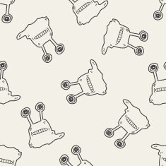 monster doodle seamless pattern background N30