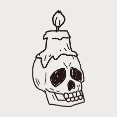 skull candle doodle N7