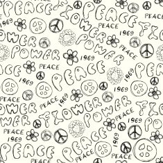 Doodles inscription Flower Power N2