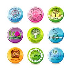Glass eco badges N12