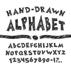 Hand Drawn Alphabet N21
