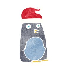 Cartoon Christmas Penguin N22
