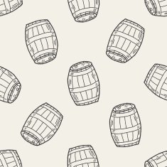 cask doodle seamless pattern background