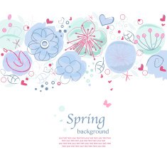 Abstract floral springtime greeting card vector