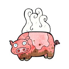 cartoon muddy pig N4