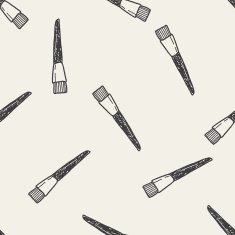 Doodle Brush seamless pattern background N8