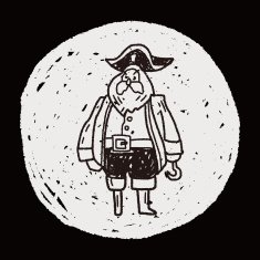pirate captain doodle N13