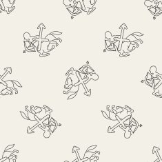 sagittariu Constellation doodle seamless pattern background N4