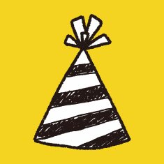 doodle party hats N19