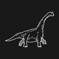 Brontosaurus dinosaur doodle N11