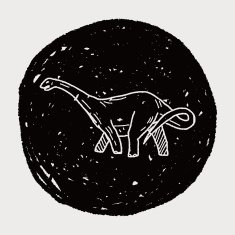 Brontosaurus dinosaur doodle N12