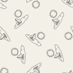 doodle sail seamless pattern background N3