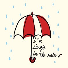 Single in the Rain - Vector File EPS10