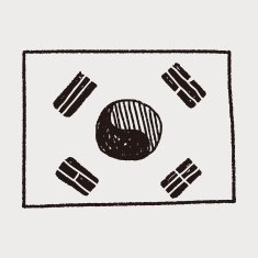 Korea flag doodle N4
