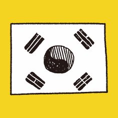 Korea flag doodle N7
