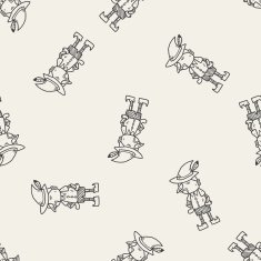 pinocchio doodle seamless pattern background N2