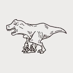 Tyrannosaurus dinosaur doodle N4