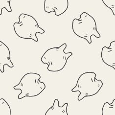 Doodle Tooth seamless pattern background N4