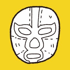 mexican wrestler mask doodle N7