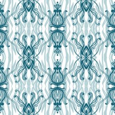 pretty curly abstract hand drawn seamless pattern N17