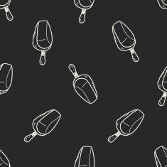 spoon doodle seamless pattern background N5