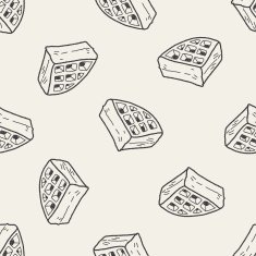 waffle doodle seamless pattern background N6
