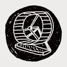 Pet exercise wheel doodle N5