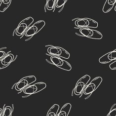 ballet shoes doodle seamless pattern background