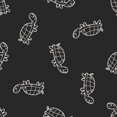 Doodle Tortoise seamless pattern background