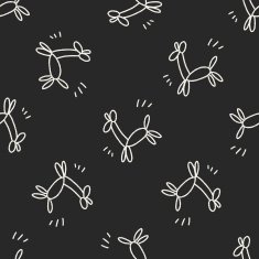 doodle balloon seamless pattern background N7