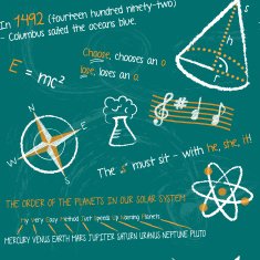 seamless school pattern background