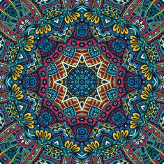 Abstract Festive geometric mandala pattern