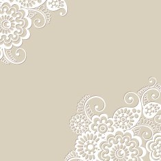 Flower vector ornament corner N6