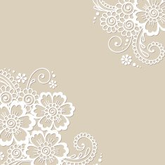 Flower vector ornament corner N7